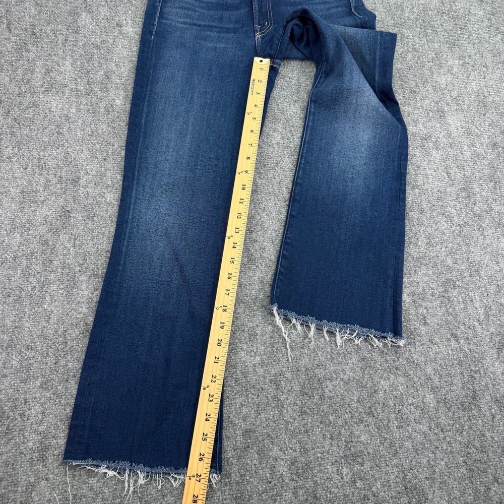 MOTHER Jeans Women's 29 (Fits 28x27) Blue Home Movies The Hustler Ankle Fray USA - Picture 8 of 15